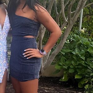 Lulu's Blue Sequin Mini Dress